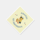 ラッキーダック1st誕生日パーティーナプキンス スタンダードカクテルナプキン (角)
