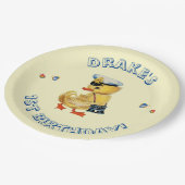 ラッキーダック1st誕生日パーティーナプキンス ペーパープレート (アングル)