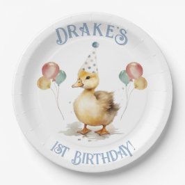 ラッキーダック1st誕生日パーティー ペーパープレート