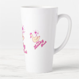 ラッキーダック 女性用Tシャツ モダン デザイン カフェラテマグ