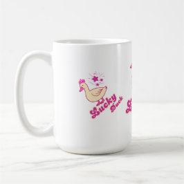 ラッキーダック 女性用Tシャツ モダン デザイン コーヒーマグカップ