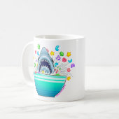 ラッキーチャムズシャツ(Jaws & Luckyチャームパロディ) コーヒーマグカップ (正面左)