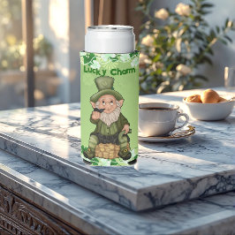 ラッキーチャームおもしろいレプレシャンポットオブ金ゴールドアイリッシュビール スリム缶クーラー