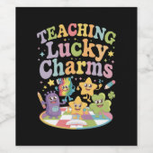 ラッキーチャームの先生を教えるセントパトリックデー ワインラベル (シングルラベル)