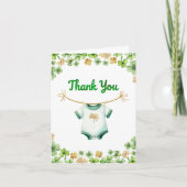 ラッキーチャームアイリッシュベビーシャワーサンキューカード サンキューカード (正面)