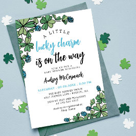 ラッキーチャームオンザウェイボーイベビーシャワー 招待状