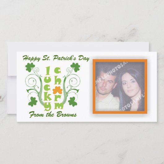 ラッキーチャームクローバーシャムロックの渦巻き (正面)