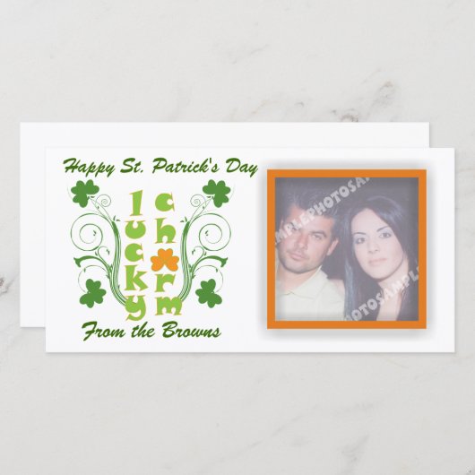 ラッキーチャームクローバーシャムロックの渦巻き (正面/裏面)