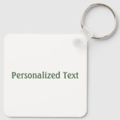 ラッキーチャームクローバーヴィンテージパーソナライズされたグッドラック キーホルダー (裏面)