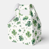 ラッキーチャームグリーンシャームロックベビーシャワー フェイバーボックス (裏面サイド)