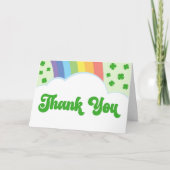 ラッキーチャームサンパトリックの日の赤ちゃんシャワー サンキューカード (正面)