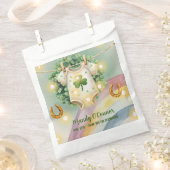 ラッキーチャームシャムロックとレインボーベビーシャワー フェイバーバッグ (クリップ留めされた状態)