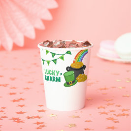 ラッキーチャームシャムロックサンパトリックの日ベビーシャワー 紙コップ