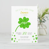 ラッキーチャームシャムロックサンパトリックスデイ誕生日 招待状 (スタンド正面)