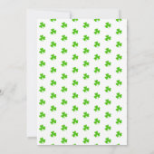 ラッキーチャームシャムロックサンパトリックスデイ誕生日 招待状 (裏面)