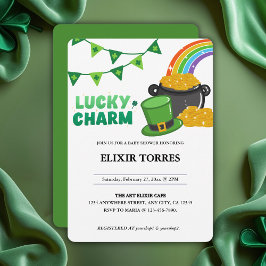 ラッキーチャームシャムロックSt. Patrick's Dayベビーシャワー 招待状