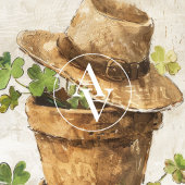 ラッキーチャームスチルライフ4リーフクローバー&シャームロック ポスター