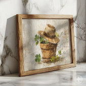 ラッキーチャームスチルライフ4リーフクローバー&シャームロック ポスター