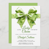 ラッキーチャームバウ聖パトリックの日の赤ちゃんシャワー 招待状 (正面/裏面)