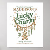 ラッキーチャームブレスレットベビーシャワーウェルカムサイン ポスター (正面)