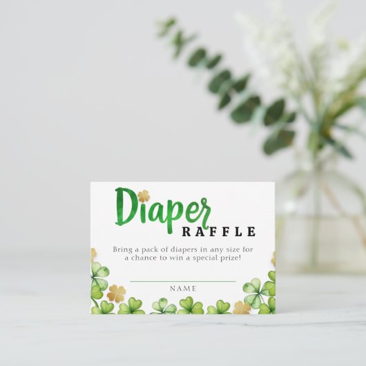 ラッキーチャームベビーおむつラッフルカード エンクロージャーカード (スタンド正面)