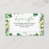 ラッキーチャームベビーシャワーおむつラッフルカード エンクロージャーカード (正面)