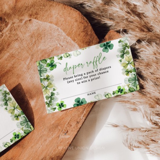 ラッキーチャームベビーシャワーおむつラッフルカード エンクロージャーカード