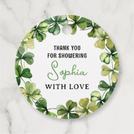 ラッキーチャームベビーシャワーシャムロッククローバーラベル フェイバータグ