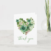 ラッキーチャームベビーシャワーシャムロックサンキューカード 招待状 (正面)