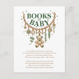 ラッキーチャームベビーシャワーブックベビーカード 招待状