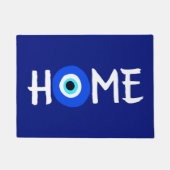 ラッキーチャームホームブルーアンドホワイト ドアマット (正面)