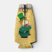 ラッキーチャームレプレシャンアイリッシュバブルゴールデンビール ボトルクーラー (裏面)