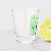 ラッキーチャームレプレシャン格言- パーソナライズされた ショットグラス (左)