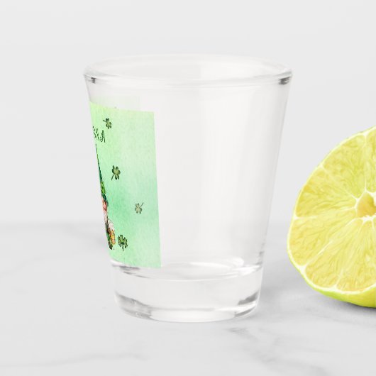 ラッキーチャームレプレシャン格言- パーソナライズされた ショットグラス (右)