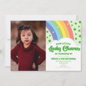 ラッキーチャーム聖パトリックの日の誕生日パーティー 招待状 (正面)