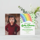 ラッキーチャーム聖パトリックの日の誕生日パーティー 招待状 (スタンド正面)