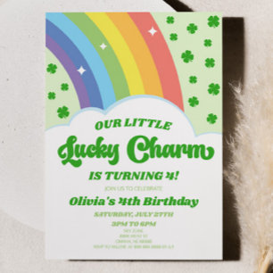 ラッキーチャーム聖パトリックの日の誕生日パーティー 招待状