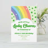 ラッキーチャーム聖パトリックの日の誕生日パーティー 招待状 (スタンド正面)