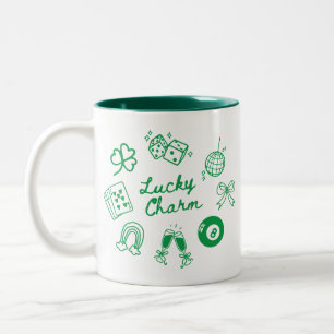 ラッキーチャームSt patricks dayラッキークローバー ツートーンマグカップ
