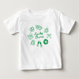 ラッキーチャームSt patricks dayラッキークローバー ベビーTシャツ