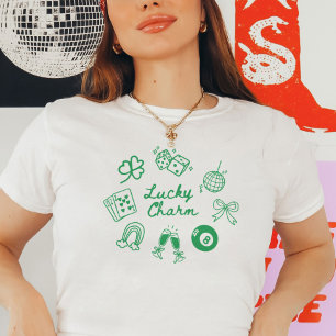 ラッキーチャームSt patricks dayラッキークローバー Tシャツ