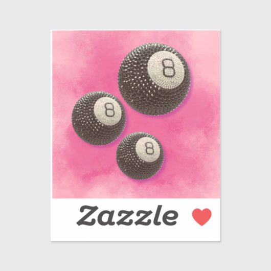 ラッキーディスコ8 PINK, Lucky 8 disco Ball, Snooker シール (シート)
