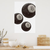 ラッキーディスコ8 PINK, Lucky 8 disco Ball, Snooker ポスター (キッチン)