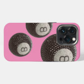 ラッキーディスコ8 PINK, Lucky 8 disco Ball, Snooker iPhoneケース (裏面横)