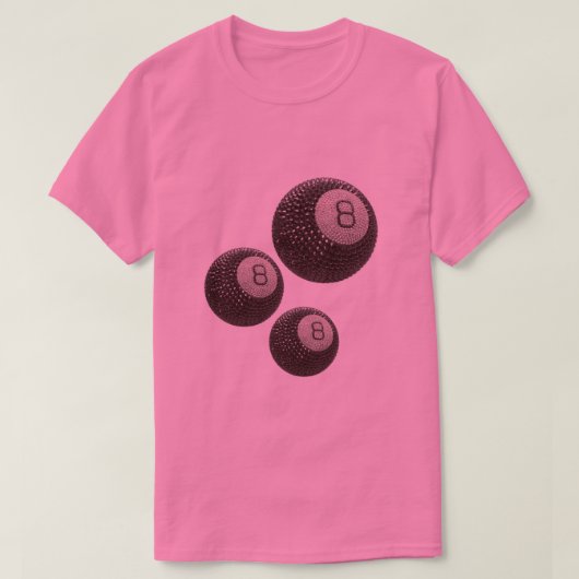 ラッキーディスコ8 PINK, Lucky 8 disco Ball, Snooker Tシャツ (デザイン正面)