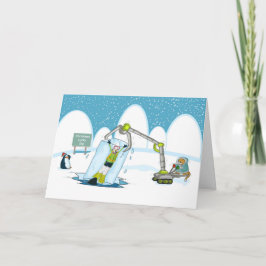ラッキーディップおもしろいダイビングクリスマスカード シーズンカード