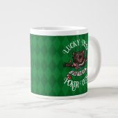 ラッキーデビルトランプのポーカーおもしろいクラブタスマニアデビルアート ジャンボコーヒーマグカップ (正面右)