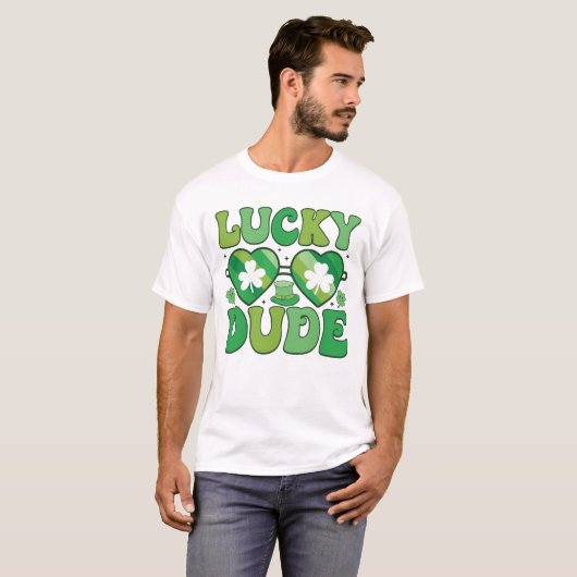 ラッキーデュード セントパトリックデー グラフィックTシャツ Tシャツ (正面フル)