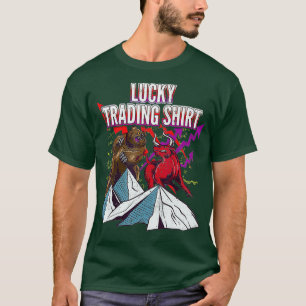 ラッキートレーディングフォーレックスT株市場ギフトブル Tシャツ