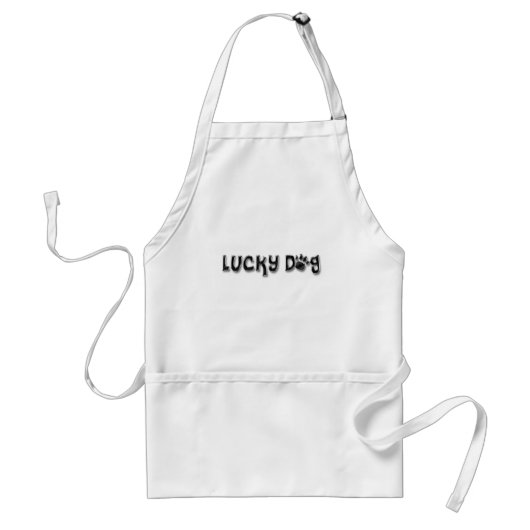 ラッキードッグポープリント スタンダードエプロン (正面)